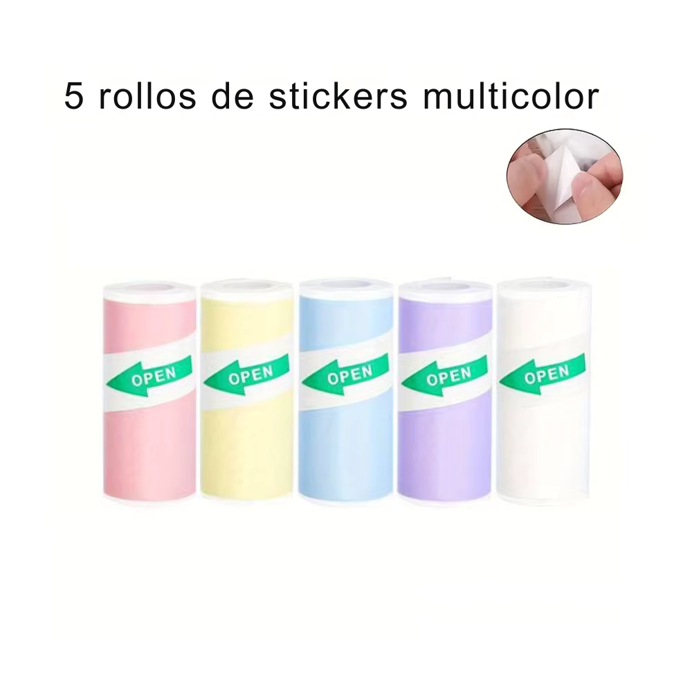 Mini Impresora Cute para Stickers, Etiquetas y Apuntes – Sin Tinta + Bluetooth