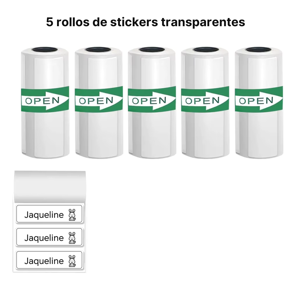 Mini Impresora Cute para Stickers, Etiquetas y Apuntes – Sin Tinta + Bluetooth