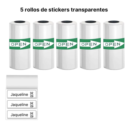 Mini Impresora Cute para Stickers, Etiquetas y Apuntes – Sin Tinta + Bluetooth