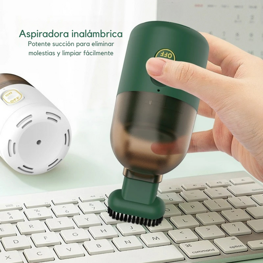 Aspiradora de Escritorio Inalámbrica – Compacta, Potente y Cute