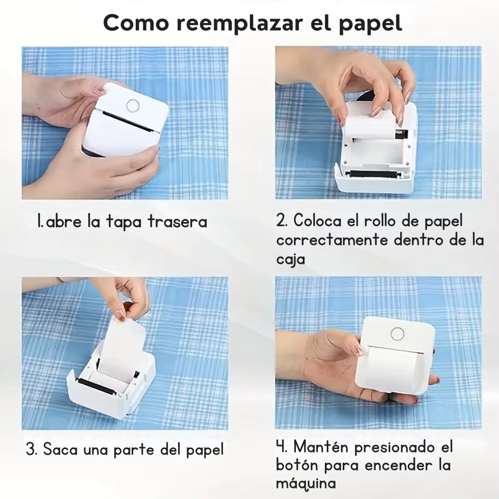 Mini Impresora Cute para Stickers, Etiquetas y Apuntes – Sin Tinta + Bluetooth
