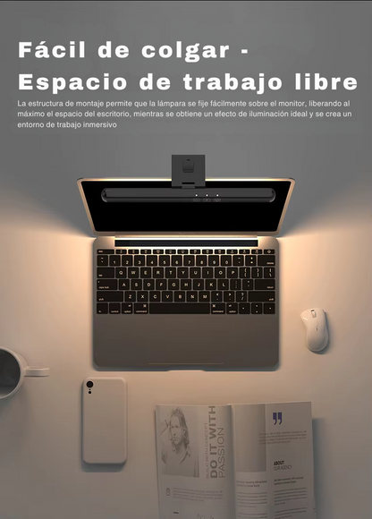 Luz LED para Monitor con Regulación de Brillo y Temperatura de Color, Diseño Antirreflejo