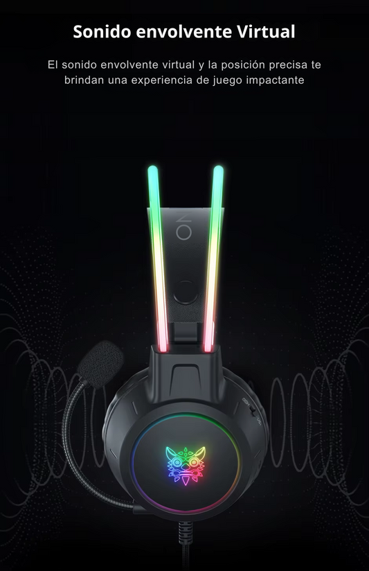 Audífonos Gamer ONIKUMA con Micrófono y Luces RGB